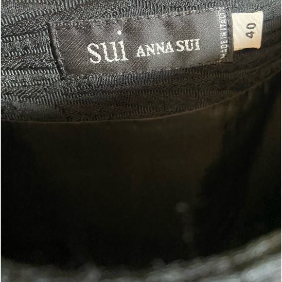 Anna Sui black skirt acetate, viscose, acrylic 15% lamb wool. Size 40 - Picture 5 of 9